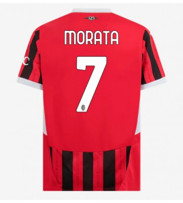 AC Milan Alvaro Morata #7 Primera Equipación 2024-25 Manga Corta